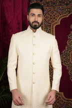 Vanilla Creme Sherwani Set