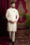Creme Printed Kurta Bandi Set