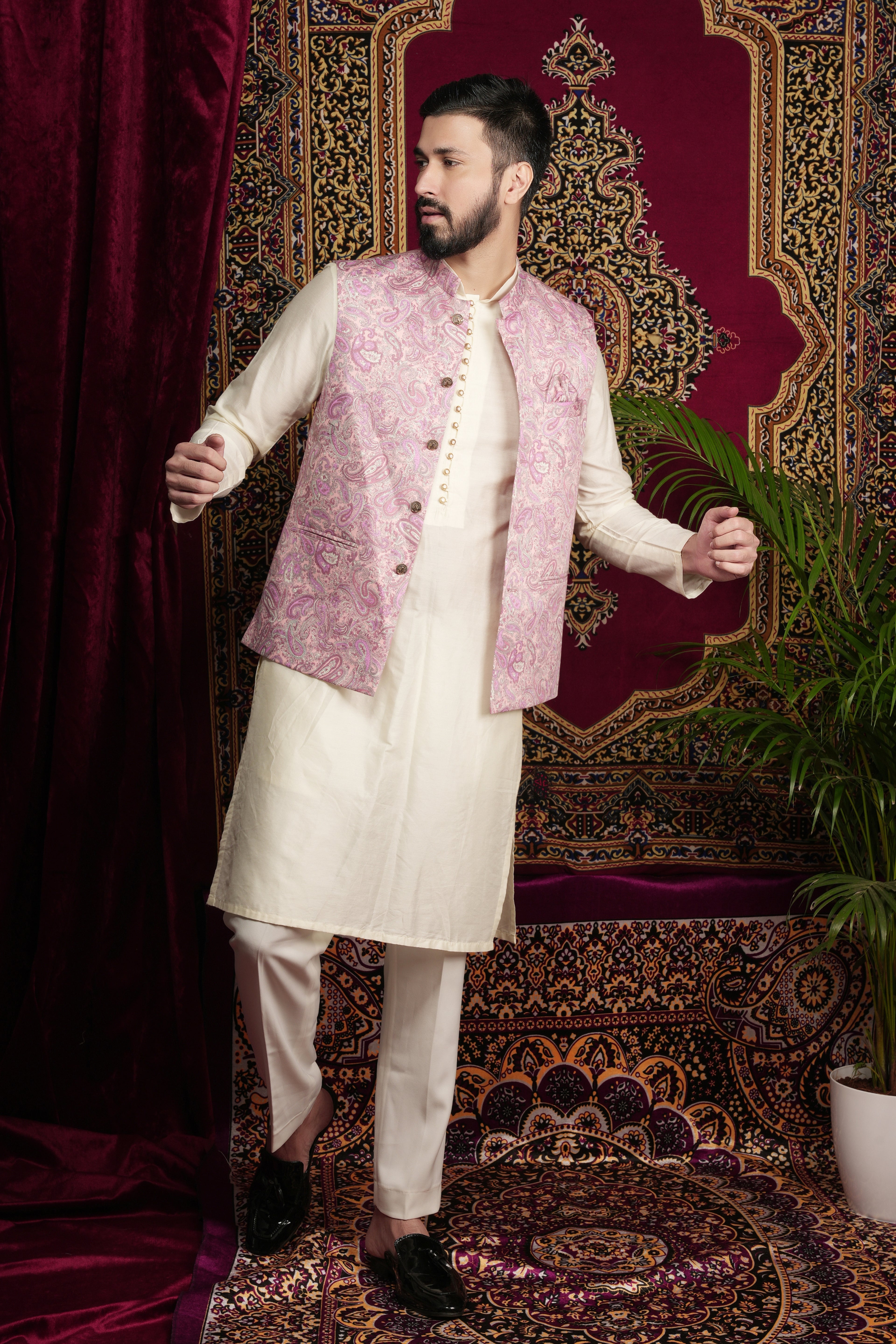 Multi Colour Printed Kurta Bandi Set