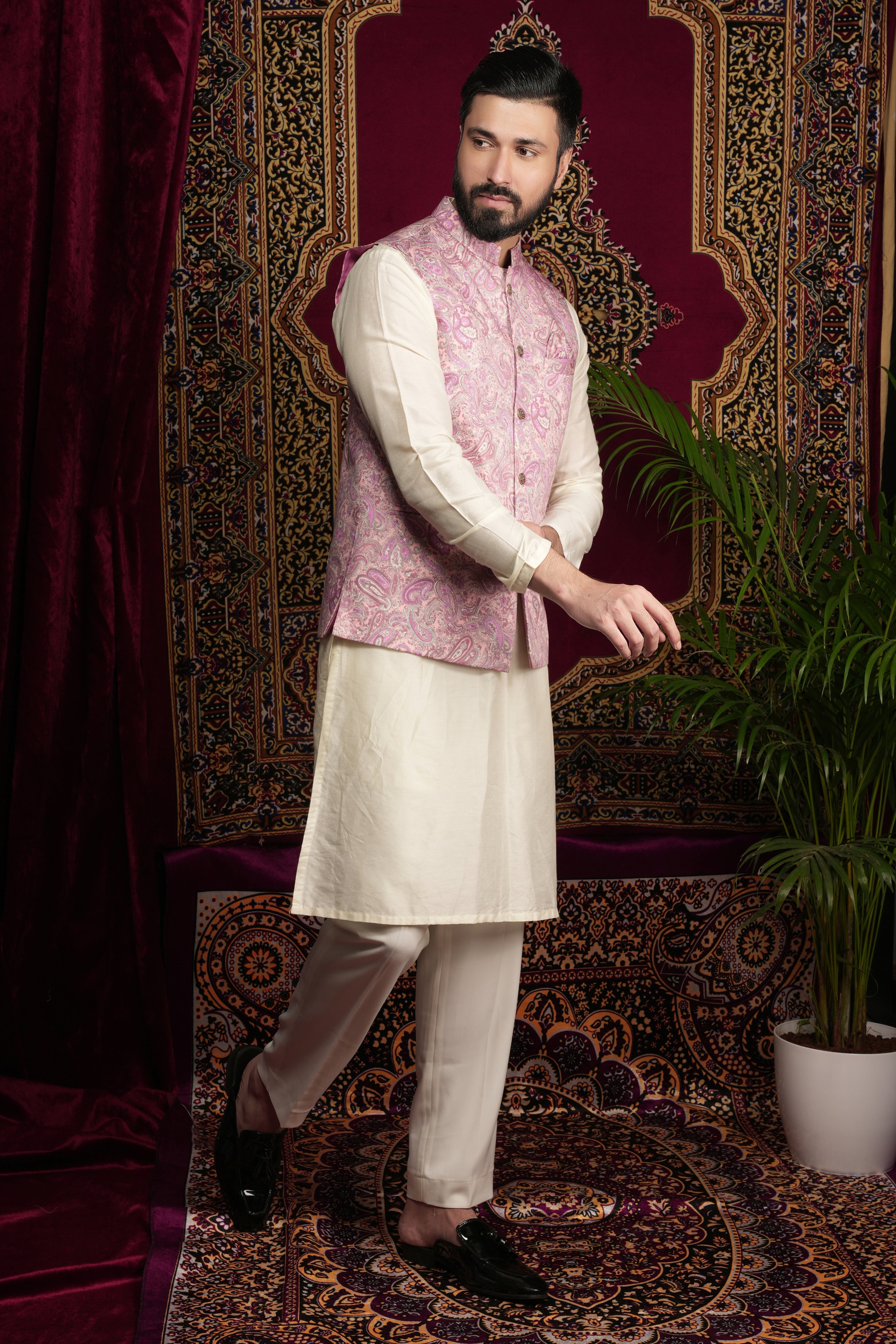 Multi Colour Printed Kurta Bandi Set