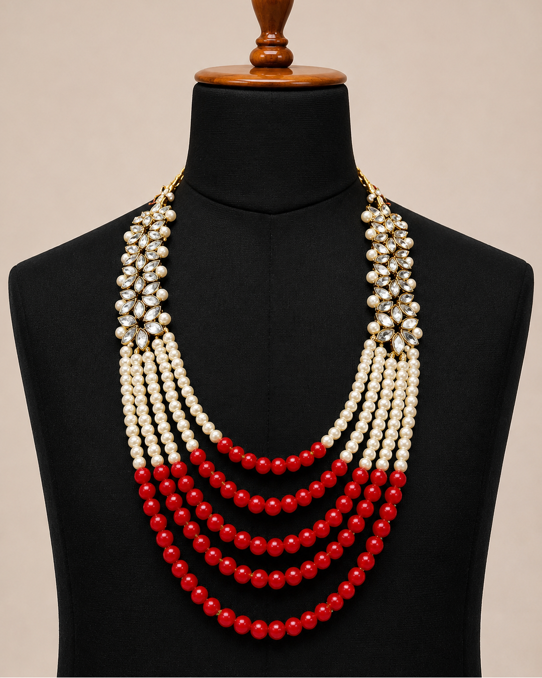 Royal Kundan Pearl Mala