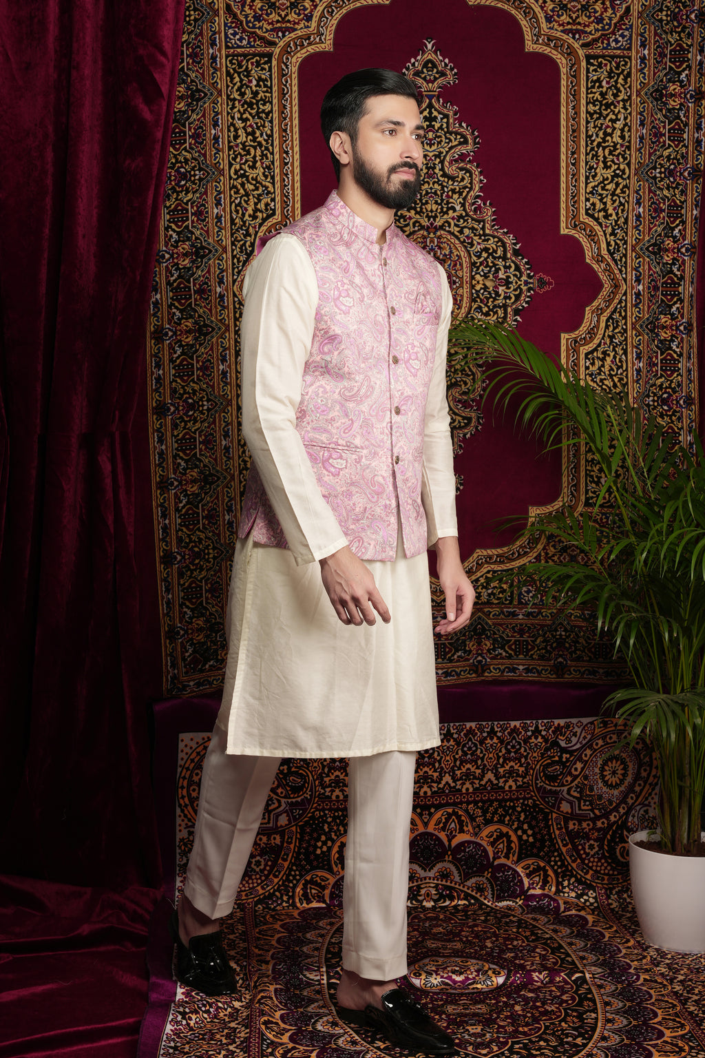 Multi Colour Printed Kurta Bandi Set