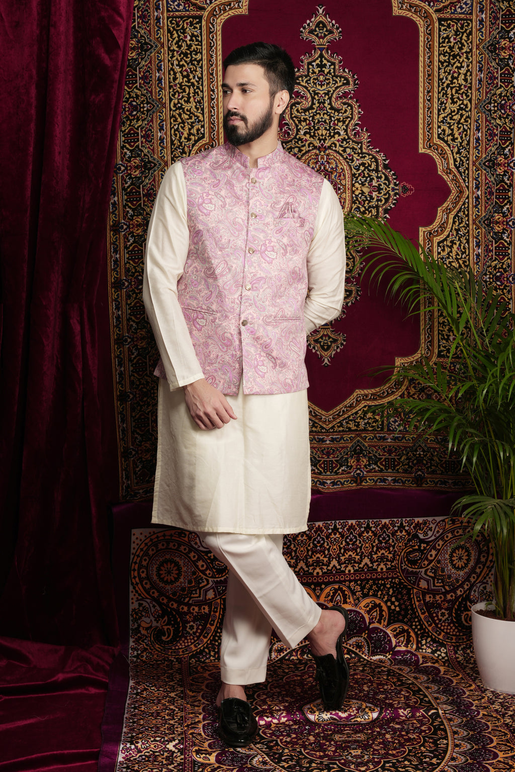 Multi Colour Printed Kurta Bandi Set