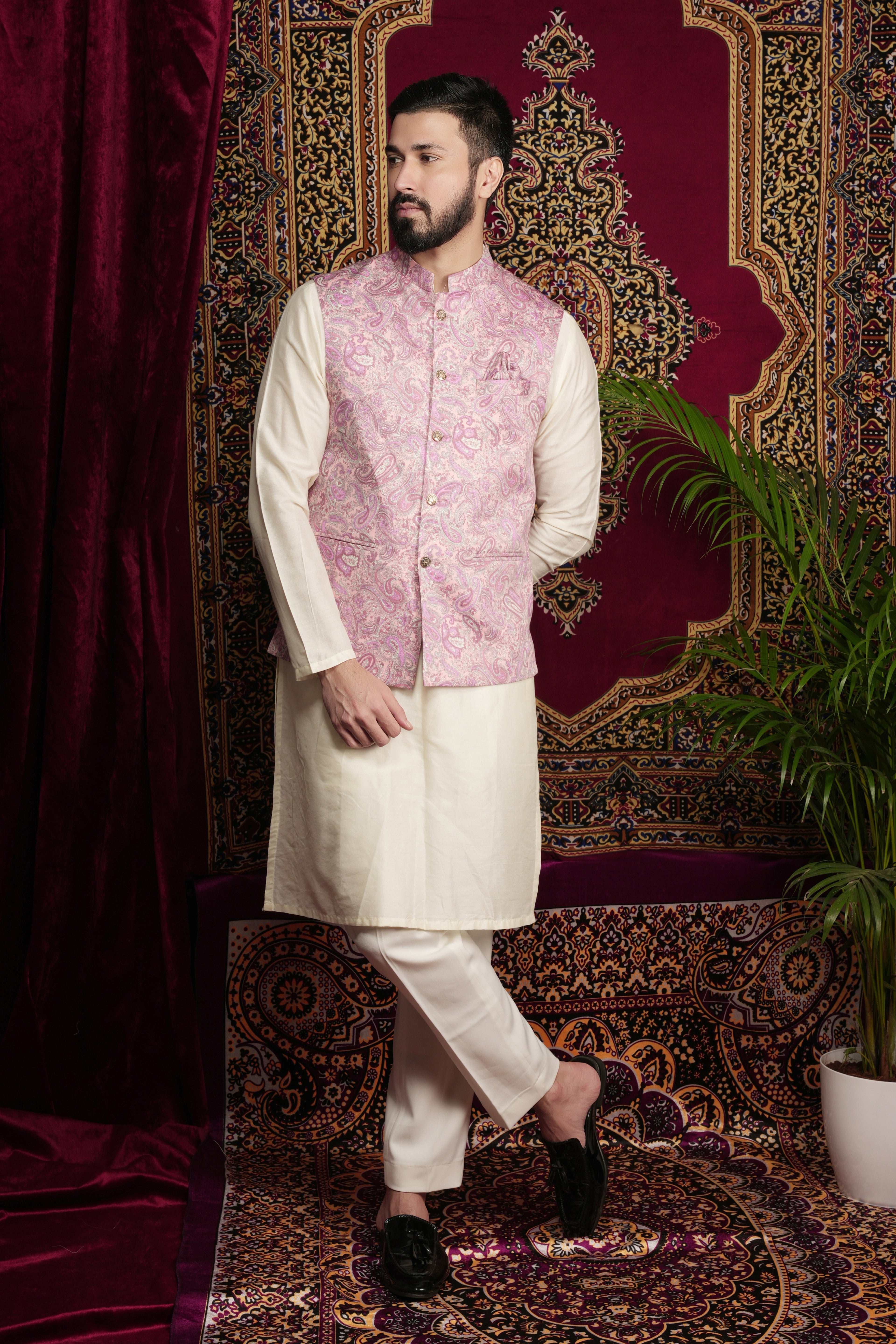 Multi Colour Printed Kurta Bandi Set