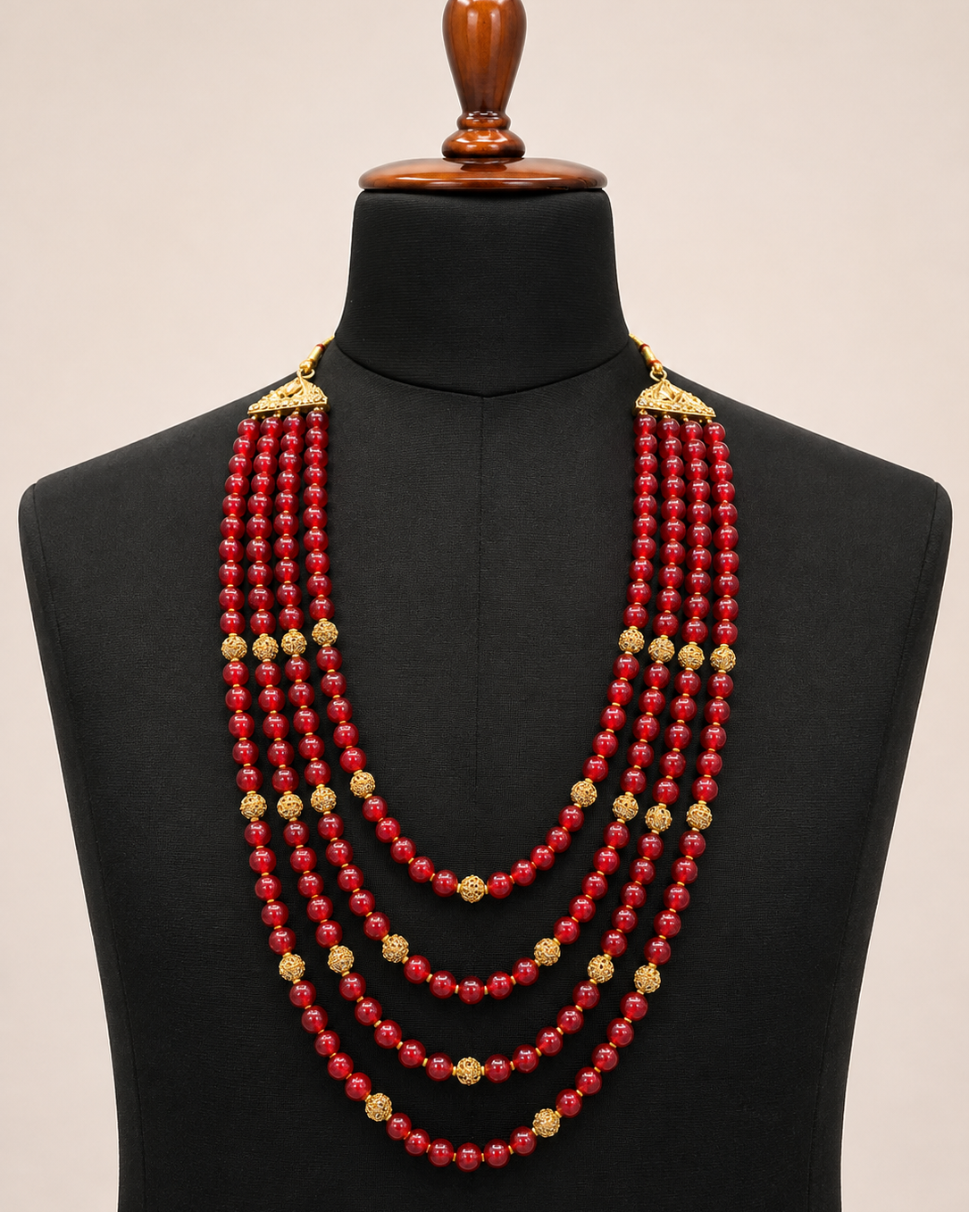 Classic Red Layered Mala