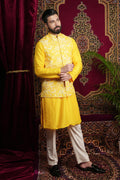 Yellow Kurta Bandi Set