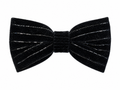 Embroidered Velvet Bow Tie