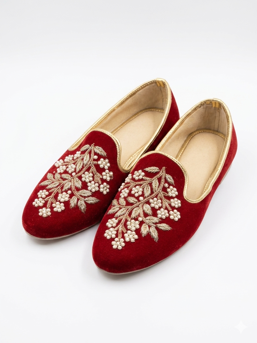 Floral Embroidered Juta