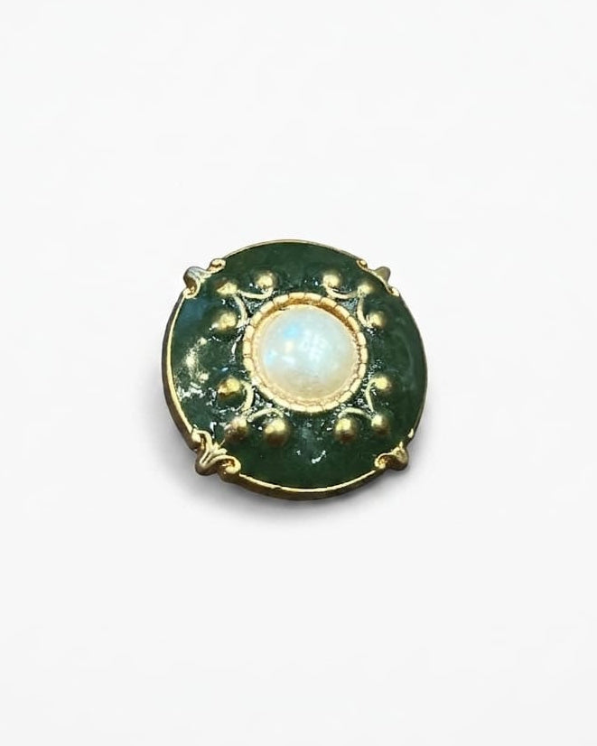 Green, Gold & White Button