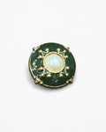 Green, Gold & White Button