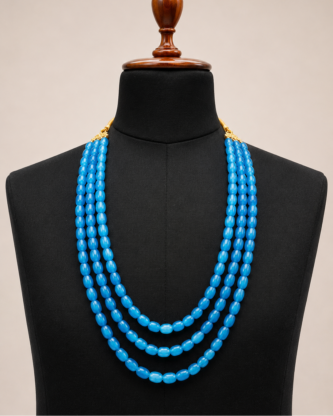 Classic Blue Beaded Mala
