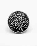 Black & White Mandala Button