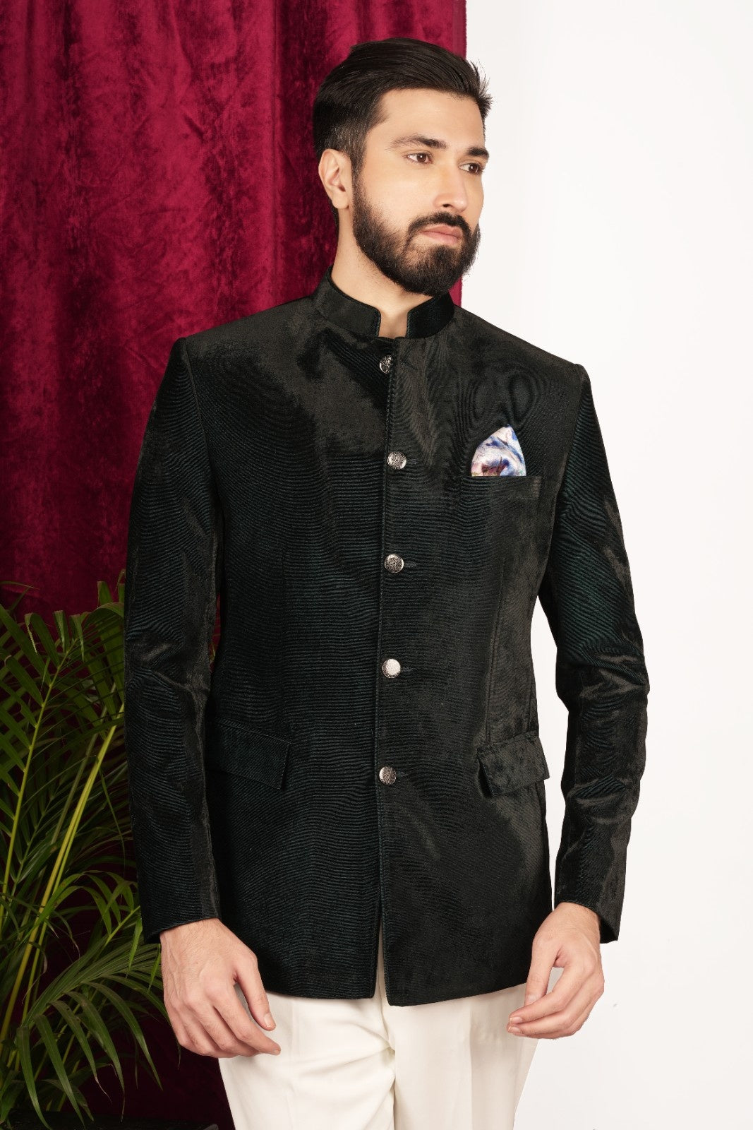 Peacock Green Dual Shade Jodhupri Set