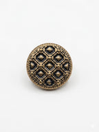 Antique Gold Diamond-Lattice Button