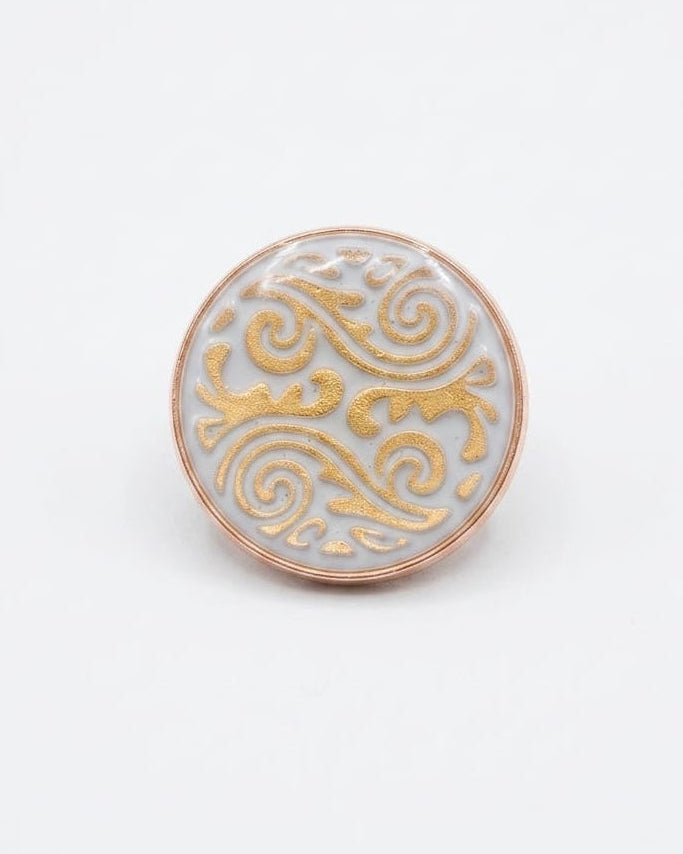 Grey & Gold Scrollwave Button