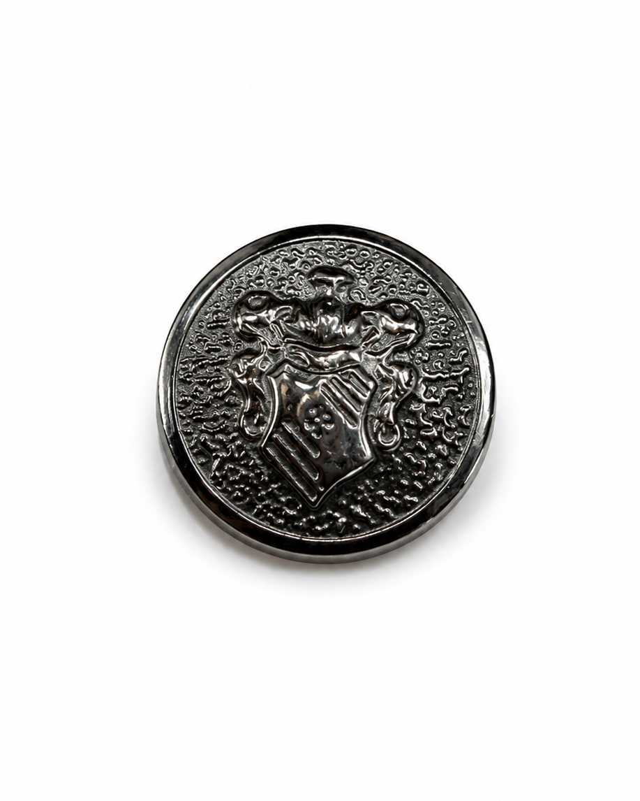 Gunmetal Crest Button