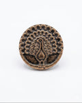 Antique Bronze Peacock Button