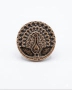 Antique Bronze Peacock Button
