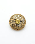 Gold Crystal Filigree Button