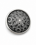 Silver & Black Antique Button