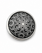 Silver & Black Antique Button