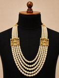 Pearl Mala with Bridal Brooch
