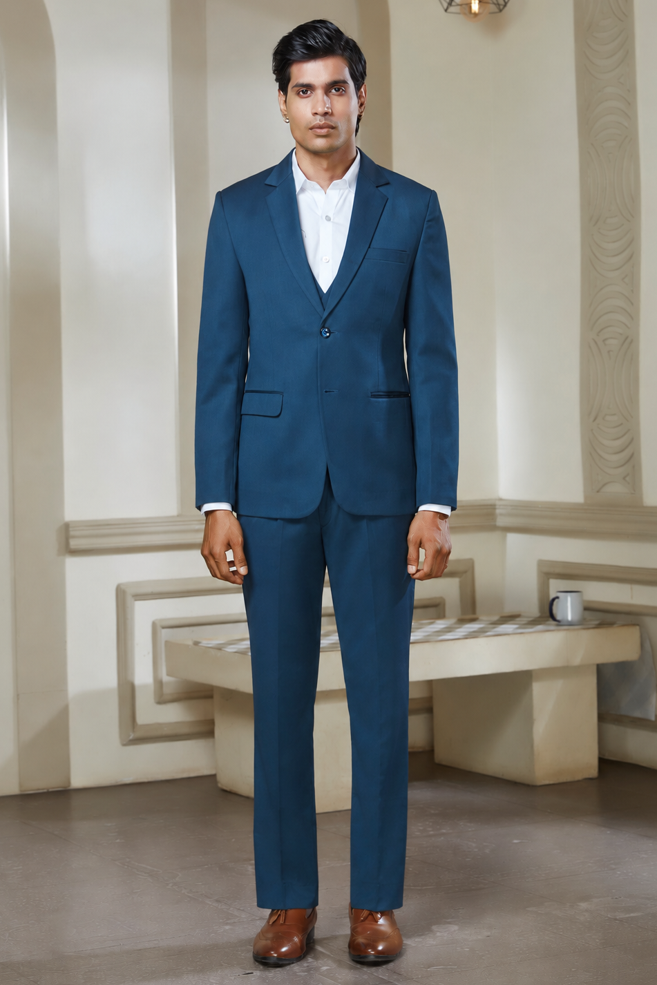 Teal Blue Suit Set