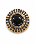 Golden and Black Button