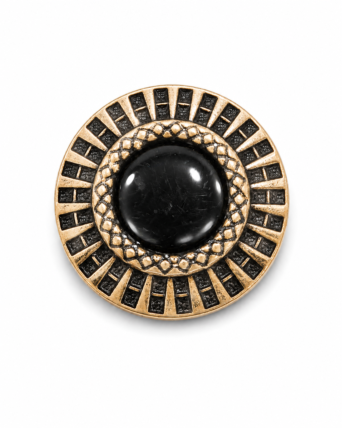 Golden and Black Button
