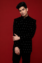 Classic Black Embroidered Jodhpuri