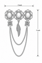 Gold Chain Brooch