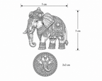 Golden Elephant Brooch