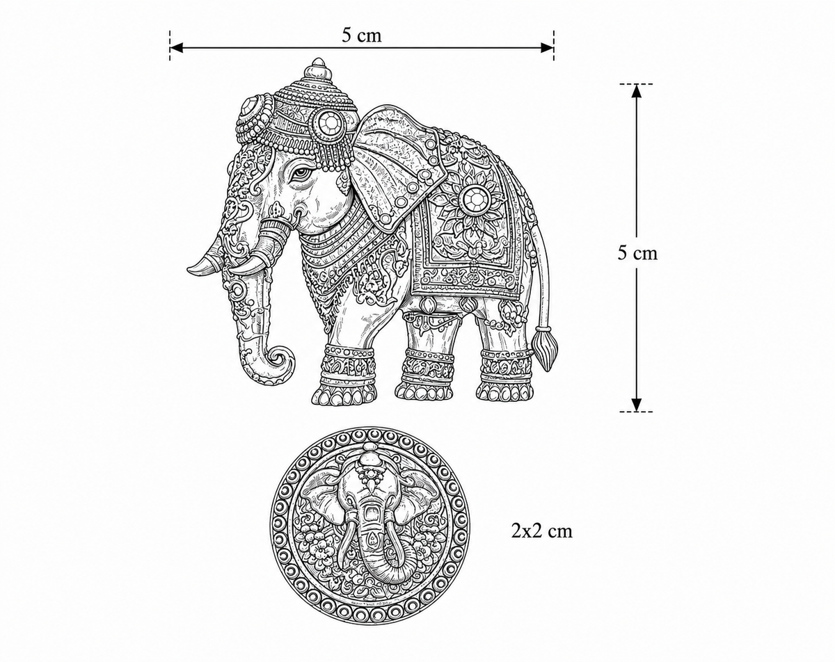 Golden Elephant Brooch