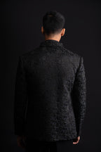 Black Silk Thread & Stone Cocktail Jodhpuri Set