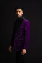 Violet Velvet Clean-Line Formal Tuxedo Suit