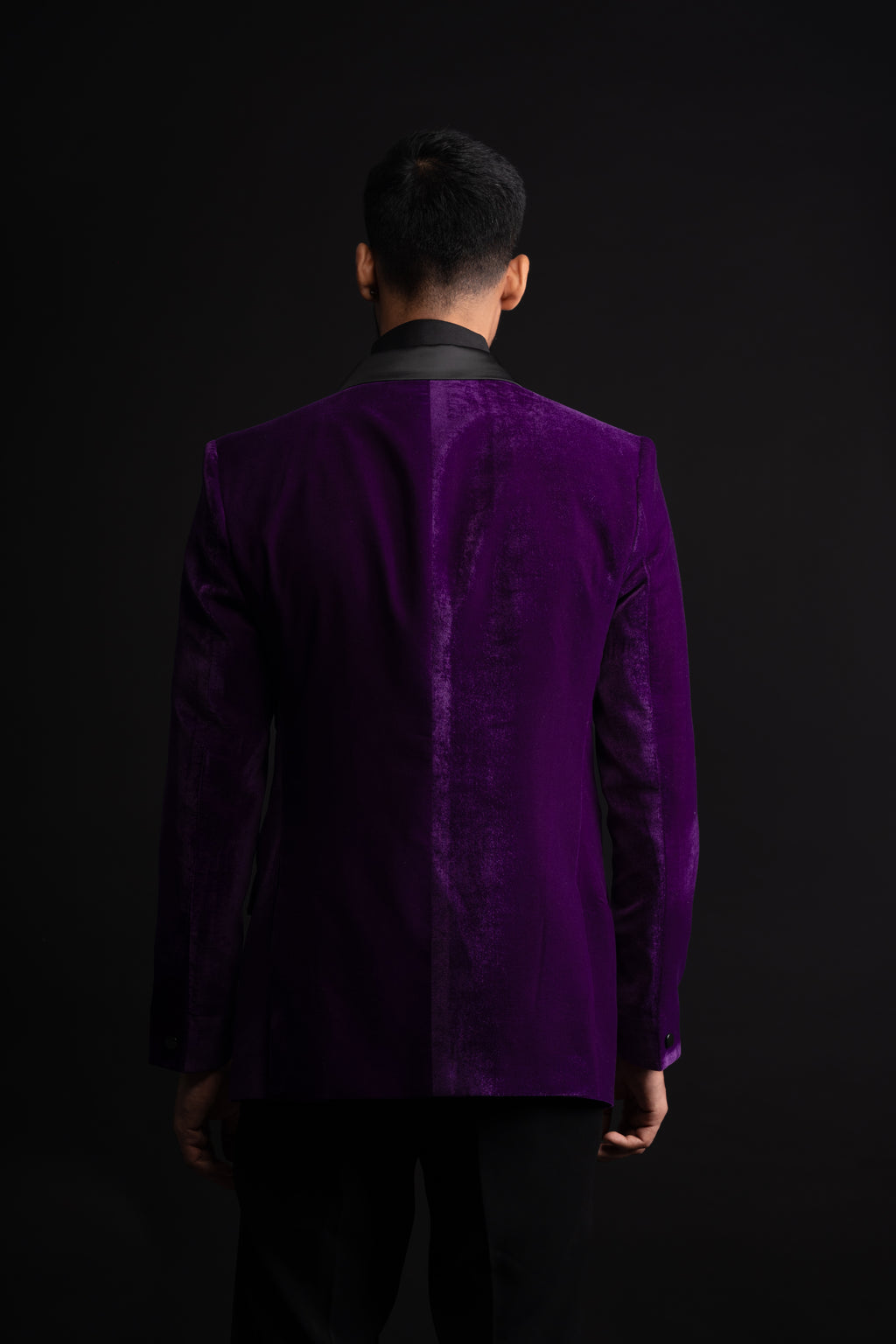 Violet Velvet Clean-Line Formal Tuxedo Suit