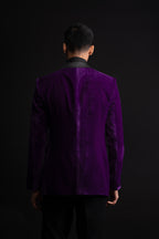 Violet Velvet Clean-Line Formal Tuxedo Suit