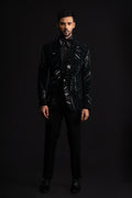 Black Velvet Tuxedo With Hand Work