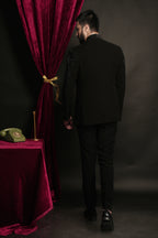 Black Archie Hand Embroidered Tuxedo Set