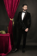 Black Velvet Designer Tuxedo Set