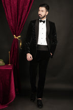 Black Velvet Designer Tuxedo Set