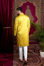 Yellow Hand Embroidered Kurta Set