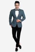 Green Polywool Hand-Embroidered Tuxedo Set