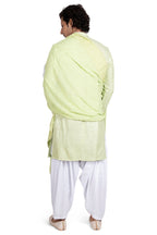 Sage Green Gajji & Dola Silk Mirror Embroidered Kurta Set