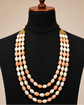 Classic White and Pink Beaded Mala