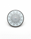 Silver Mandala Button