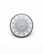 Silver Mandala Button