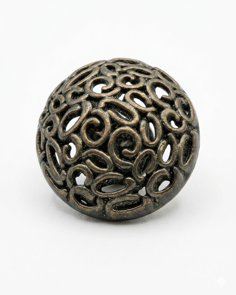 Filigree Antique Button