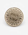 Ivory & Antique Gold Rose Button