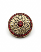 Red & Gold Antique Button